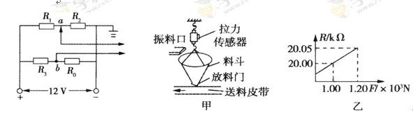 结构图其中实现称质量的关键性元件是拉力传感器拉力传感器的内部电路