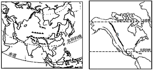 (1)从纬度位置看,亚洲和北美洲都有___       