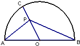 如图半圆的直径ab2o为圆心c为半圆上不同于ab的任意一点若p为半径oc上