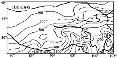 读青藏高原多年平均降水量分布图图中为年等降水量线单位mm回答问题