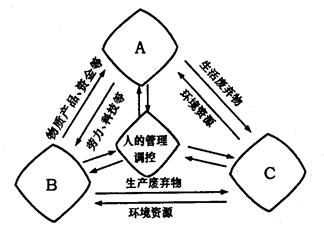 读"可持续发展复合系统示意图",回答:(10分)