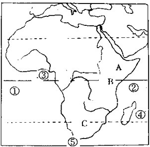读撒哈拉以南非洲地区略图,完成下列各题.