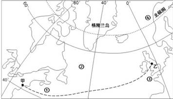 格陵蘭島大部分終年被冰雪覆蓋,甲,乙分別是北美洲和 - 刷刷題