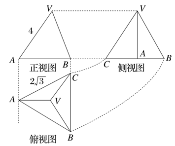 棱锥的俯视图图片